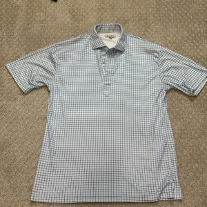 Collars & Co blue gingham polo shirt